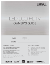 Hitachi LE39E407 Owner's manual