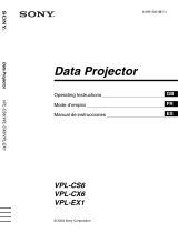 Sony VPL-CX6 User manual
