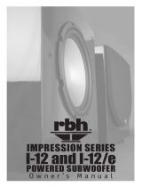 RBH Sound I-12 and I-12/e Subwoofers Owner's manual