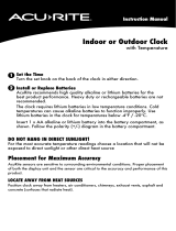 AcuRite Indoor or Outdoor Clock Manual User manual