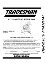 Tradesman M2501W Owner's manual