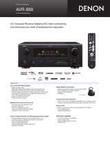 Denon AVR-888 Quick start guide