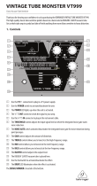 Behringer VT999 Owner's manual