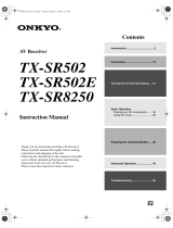 ONKYO TX-SR502 User manual