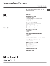 Hotpoint WDD 750P UK User guide