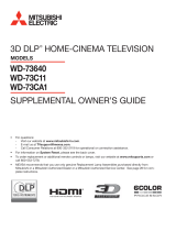 Mitsubishi 3D DLP C12 Series Owner's manual