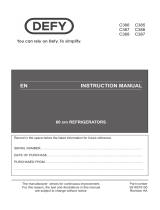 Defy 60cm Combi Fridge/ Freezer DAC 539 Owner's manual