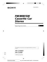 Sony XR-CA360X Operating instructions