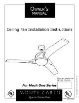 Monte Carlo Fan Company Mach One Series Owner's manual