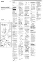 Sony ICF-CD1000 Operating instructions