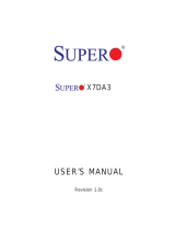 Supermicro X7DA3 User manual