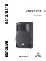 Behringer B215 User manual