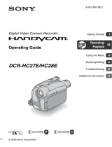Sony DCR-HC27E User manual