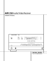 Harman Kardon AVR 210 Owner's manual