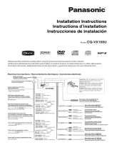 Panasonic CQVX100U - Car Audio - DVD Receiver Installation Instructions Manual