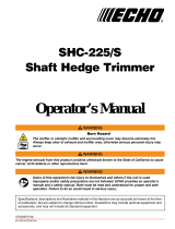 Echo SHC-225S User manual