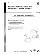 Graco 311024E - TexFinish1500 Electric Texture Spray, Repair and Parts Owner's manual