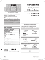 Panasonic SCPM33DB Owner's manual