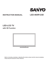 Sanyo LED-46XR123D User manual