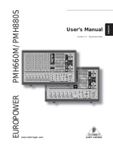 Behringer Europower PMH880S User manual