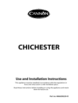 Cannon CHICHESTER PROFESSIONAL 600 10578G Use And Installation Instructions