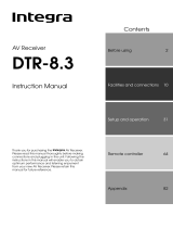 Integra DTR-8.3 User manual