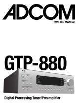 Adcom GTP-880 User manual