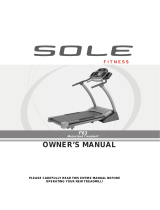 Sole F63 Owner's manual