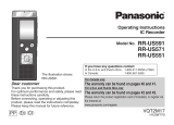 Panasonic RRUS551 - IC RECORDER Operating Instructions Manual