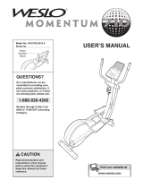 Weslo Momentum 710 Elliptical User manual