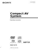 Sony DAV-SC5 Operating instructions