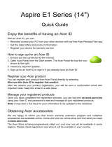 Acer Aspire E1-410 Quick start guide