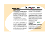 Lexmark Color Jetprinter Z12 User manual