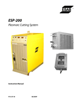 ESAB ESP-200 Plasmarc Cutting System User manual
