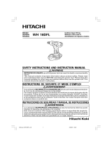 Hitachi WH18DFL - 18V 1/4" HXP Li-Ion Hex Impact Driver User manual