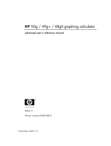 HP 50g Graphing Calculator Reference guide