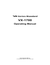 Vertex VX-1700 Operating instructions