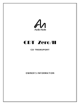 Audio Note CDT Zero/II Owner's Information