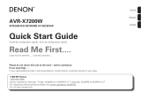 Denon AVR-X7200W Quick start guide