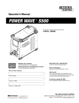Lincoln Electric Arc Products S500 Operating instructions
