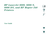 HP (Hewlett-Packard) LaserJet 8000 Printer series User manual