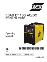ESAB ET 186i AC/DC Inverter Arc Welder User manual