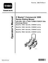 Toro Z Master Professional 3000 Series Riding Mower, User manual