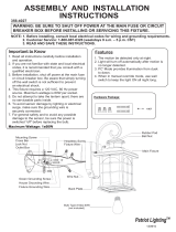 Patriot Lighting 130910 Assembly And Installation Instructions