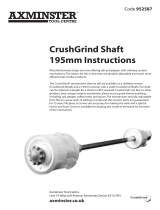 Axminster CrushGrind Shaft 195mm Operating instructions