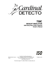 Cardinal Detecto 758C Owner's manual