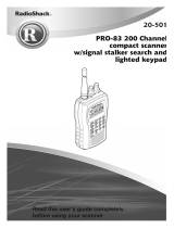 Radio Shack PRO-83 User manual