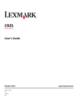 Lexmark C925 User manual