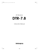 Integra DTR-7.8 User manual
