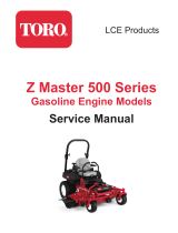 Toro Z500 Z Master, With 72in TURBO FORCE Side Discharge Mower User manual